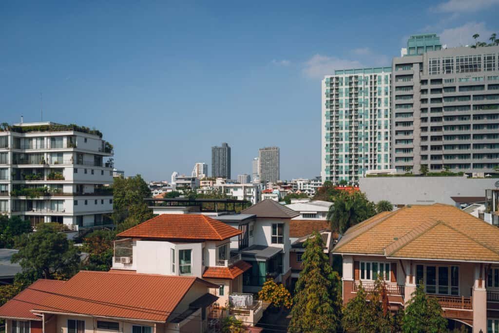 Residential buildings and high-rises in Bangkok